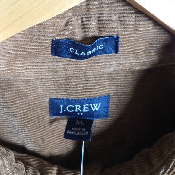 J Crew Shirt Mens Size XL Dark Acorn Corduroy Work Shirt Button Down Classic Fit - Picture 10 of 14
